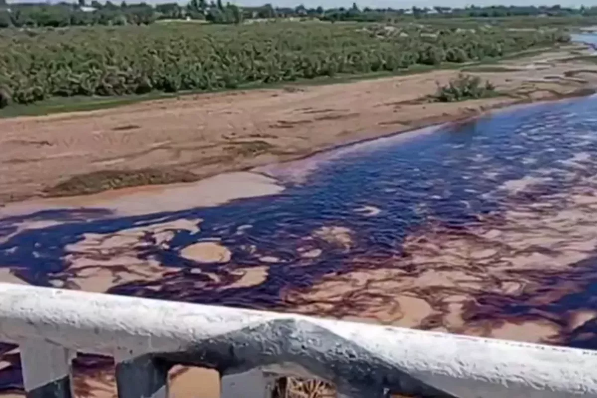 Environmental Incident in Uzbekistan as Oil Spills into River - VIDEO