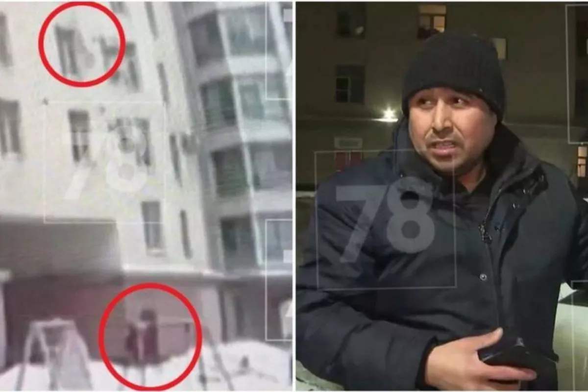 Uzbek Man Rescues Child from Window Fall - VIDEO
