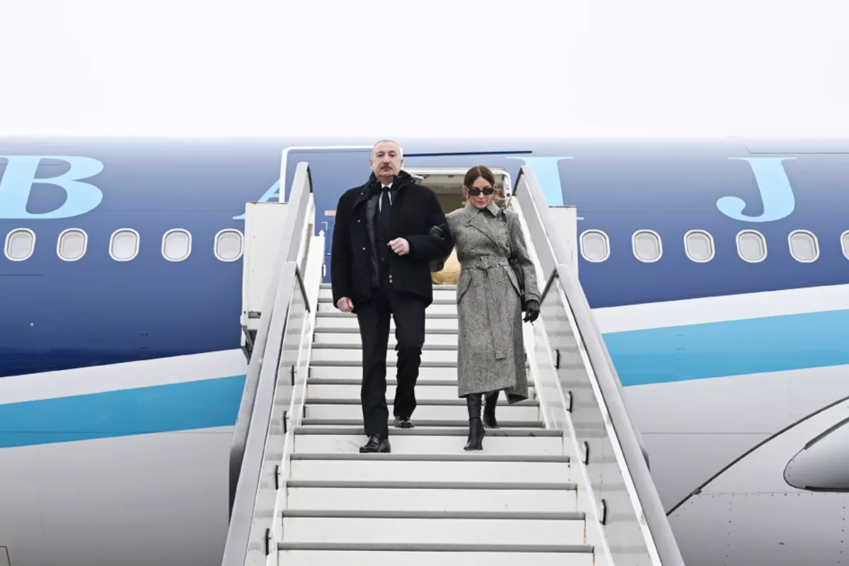 Ilham Aliyev Lands in Switzerland for Annual World Economic Forum