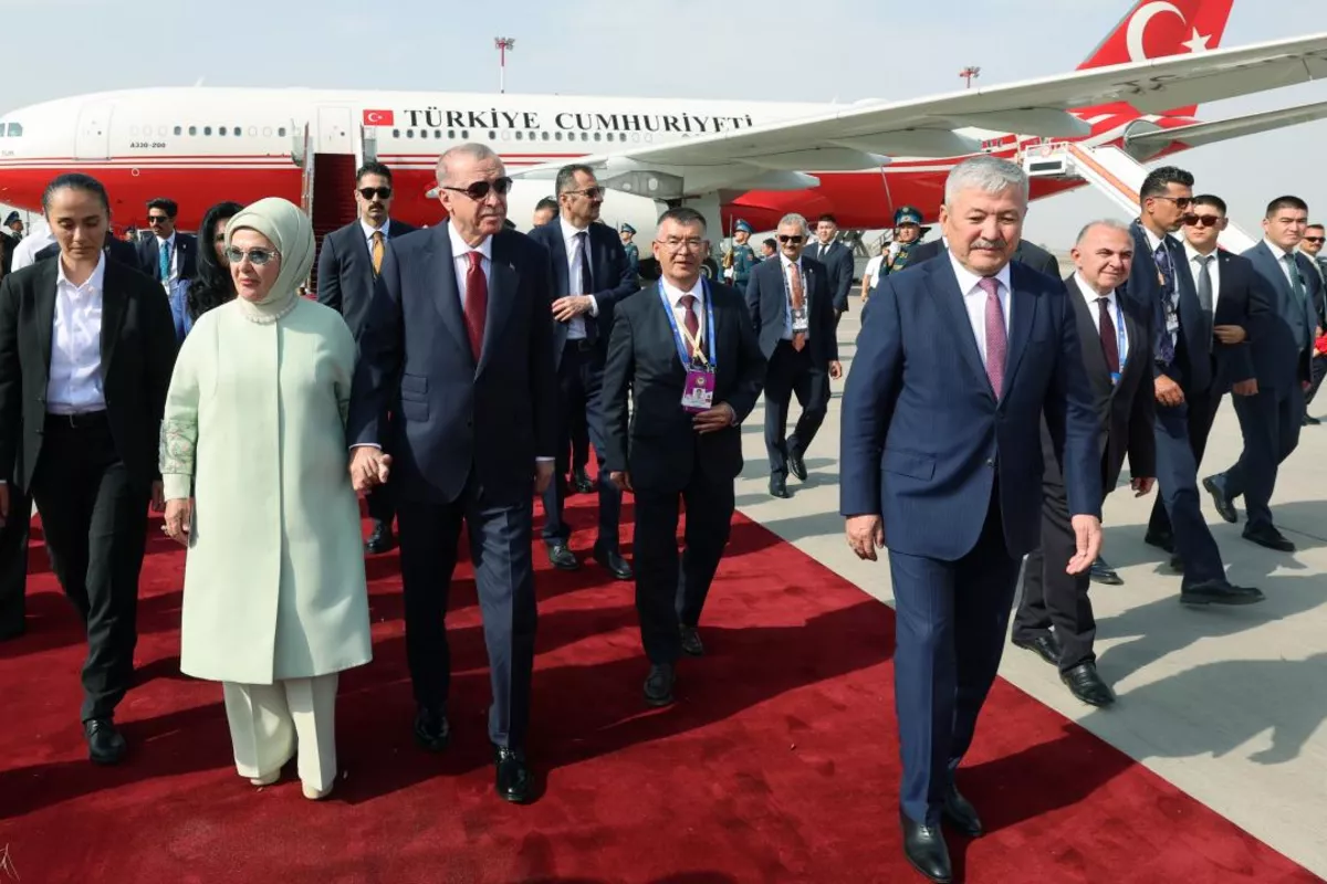 Turkish Leader Arrives in Kyrgyzstan for SCO Summit and World Nomad Games