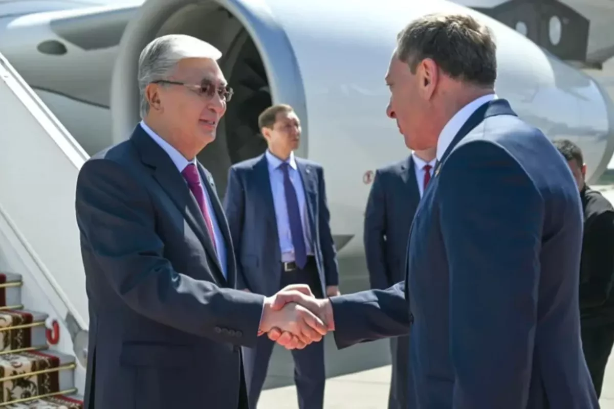 Kazakh President Tokayev Arrives in Minsk