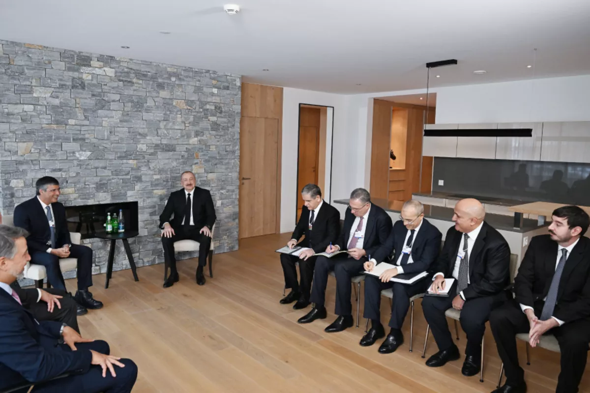 President Aliyev Meets with BTG Pactual Chairman in Davos