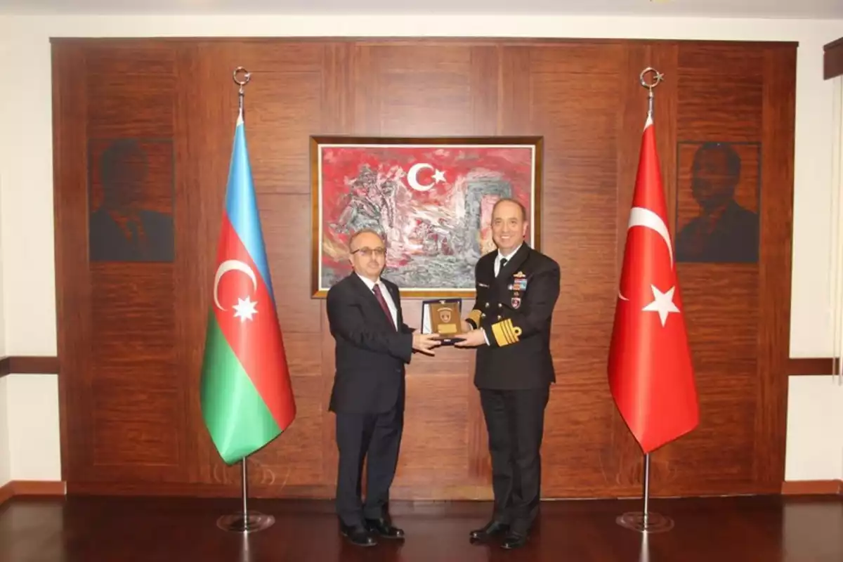 Turkish Naval Commander Meets Ambassador Birol Akgun During Azerbaijan Visit