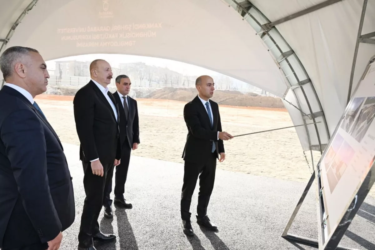 Aliyev Lays Foundation for Garabagh University Engineering Faculty in Khankendi