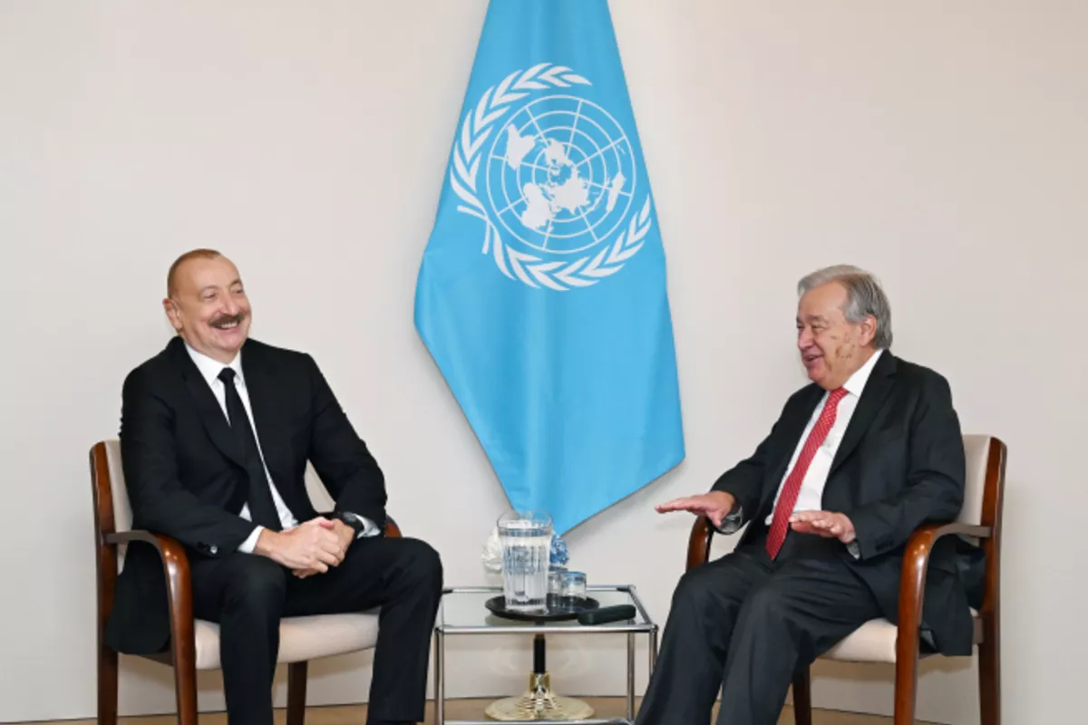 Azerbaijani President, UN Chief Meet in New York