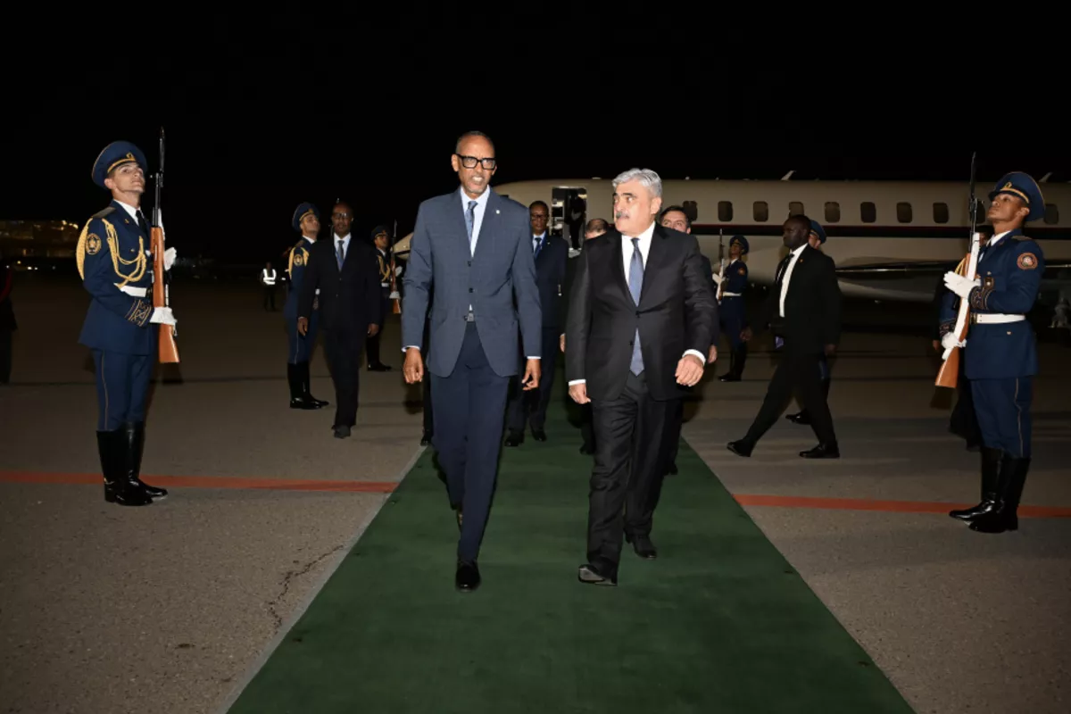 Rwanda's President Arrives in Azerbaijan for Official Visit