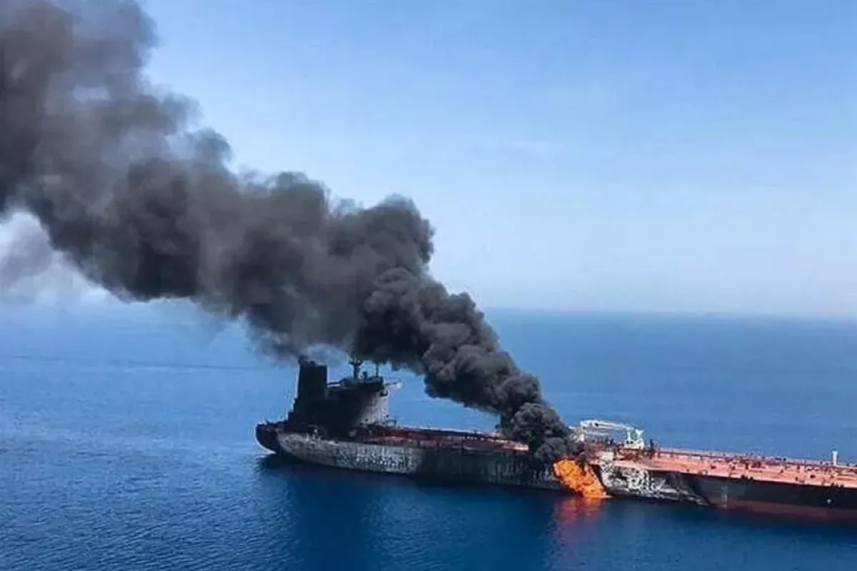 Supertanker Catches Fire After Being Struck in Strait of Hormuz