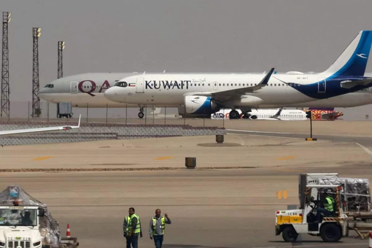 Iranian Drone Strike Ignites Blaze at Kuwaiti Airport - VIDEO
