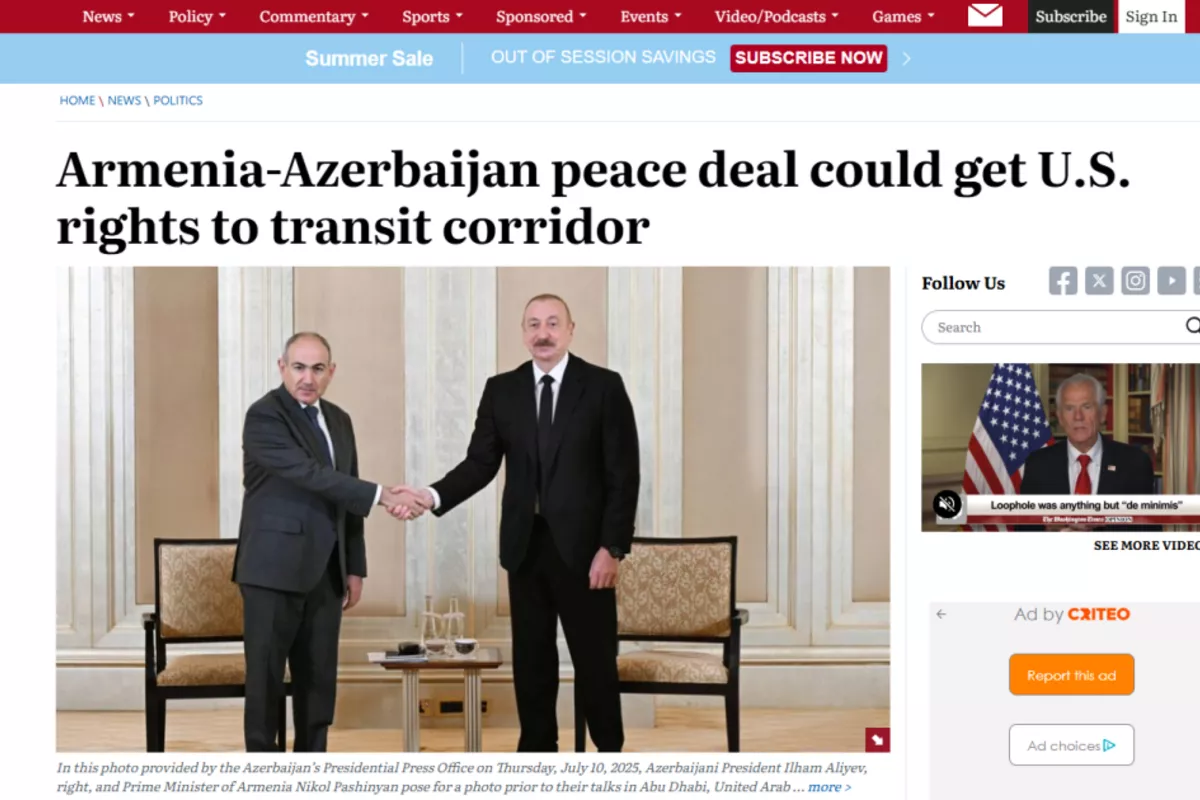 Global Media Highlights Meeting Between Azerbaijani, Armenian Leaders and U.S. President