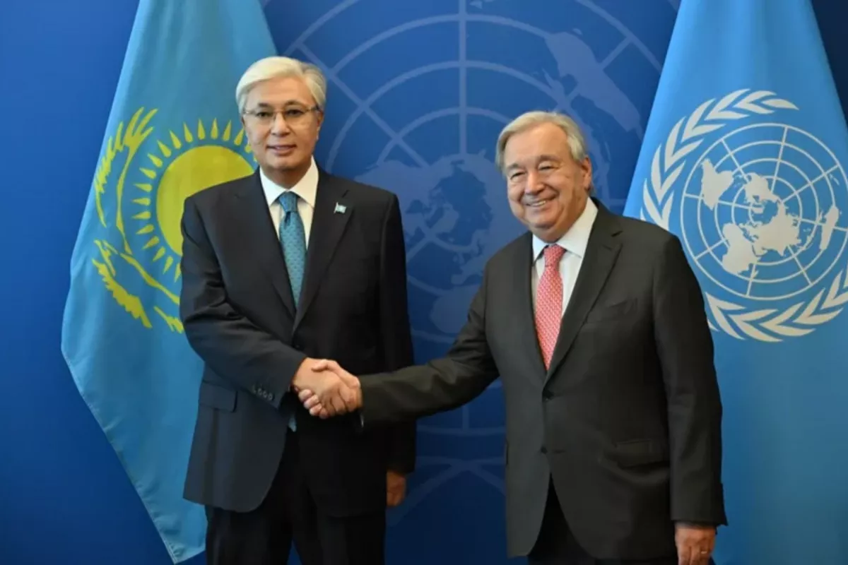Kazakh Leader, UN Secretary-General Discuss Global Priorities Ahead of General Assembly
