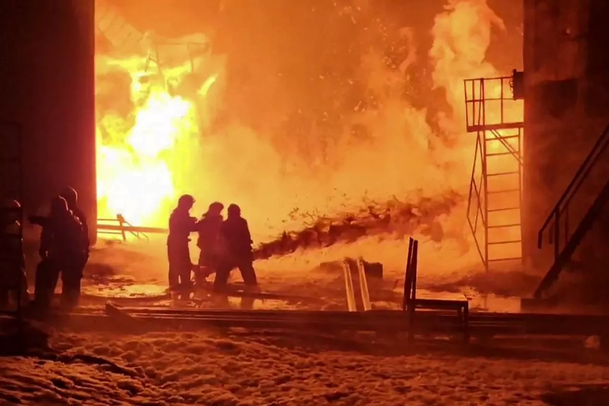 Drone Strikes Trigger Fires at Oil Depots in Russia's Tver and Stavropol