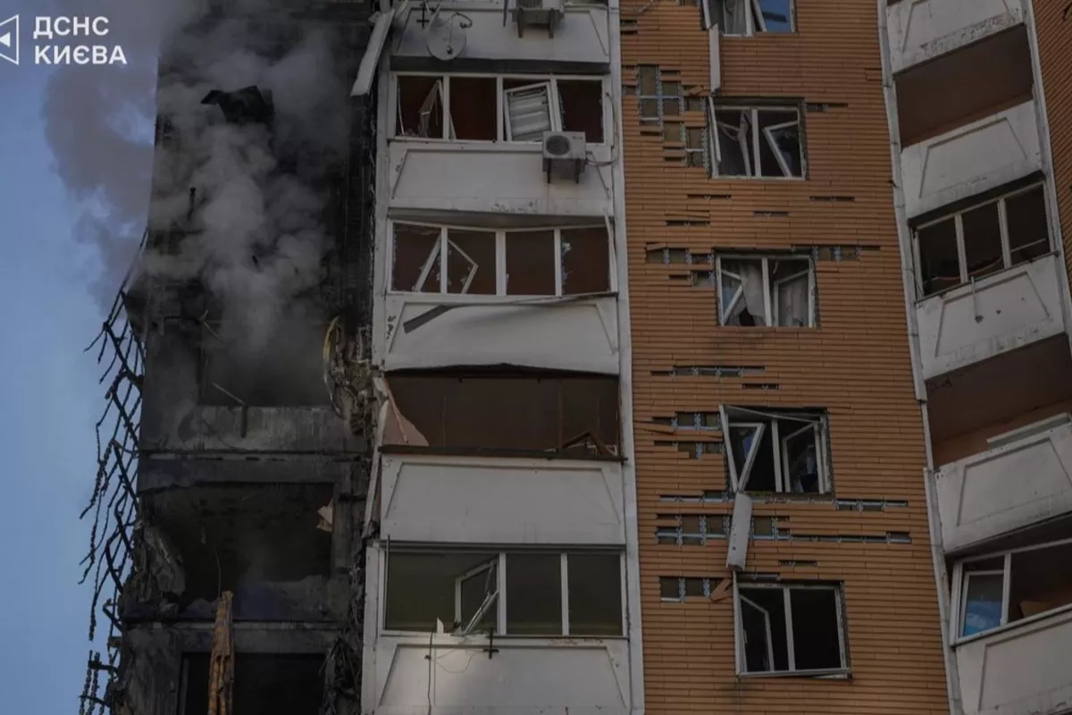 Drone Strike Hits 24-Story Residential Building in Ukraine's Kyiv, Killing Two - VIDEO