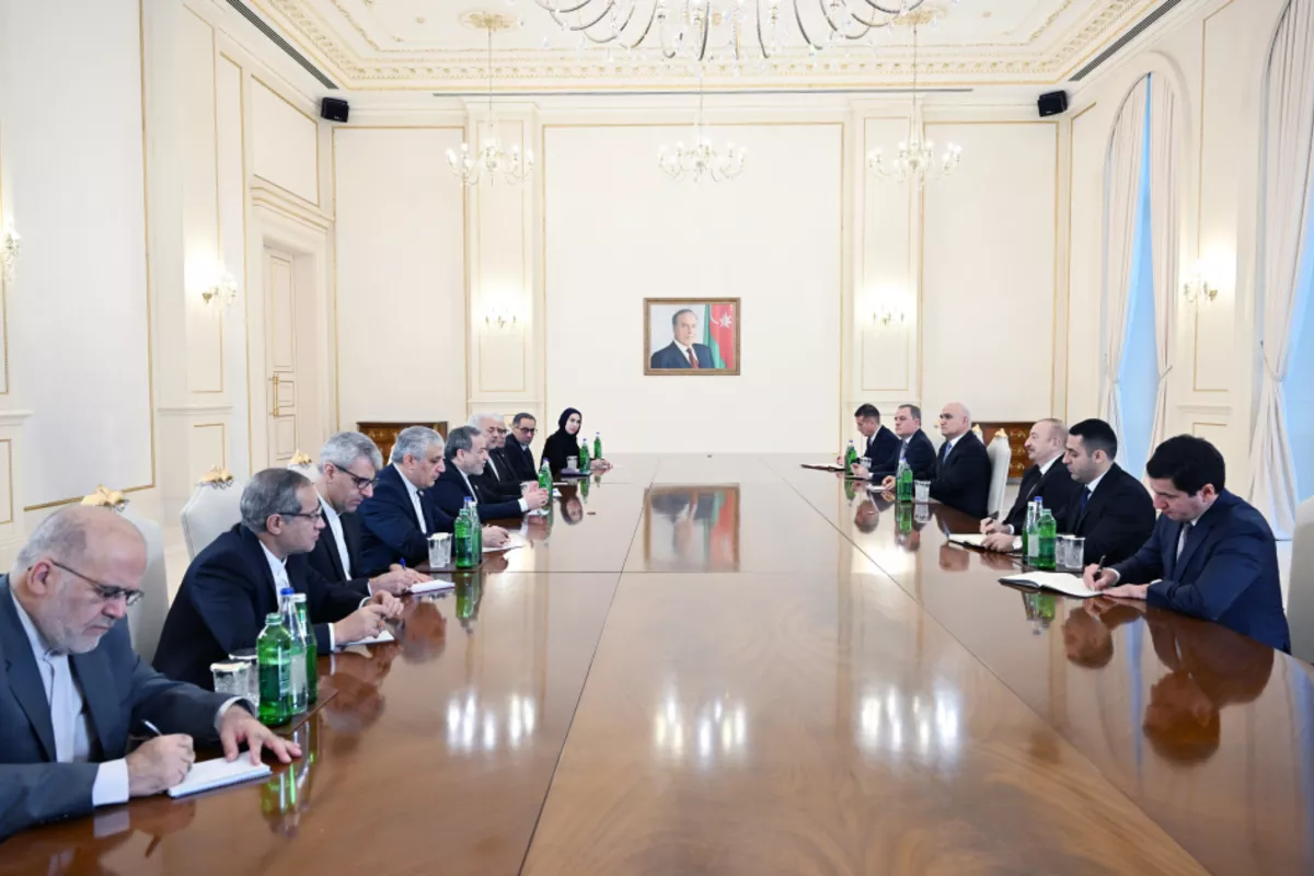 President Ilham Aliyev Meets with Delegation Led by Iran’s Foreign Minister