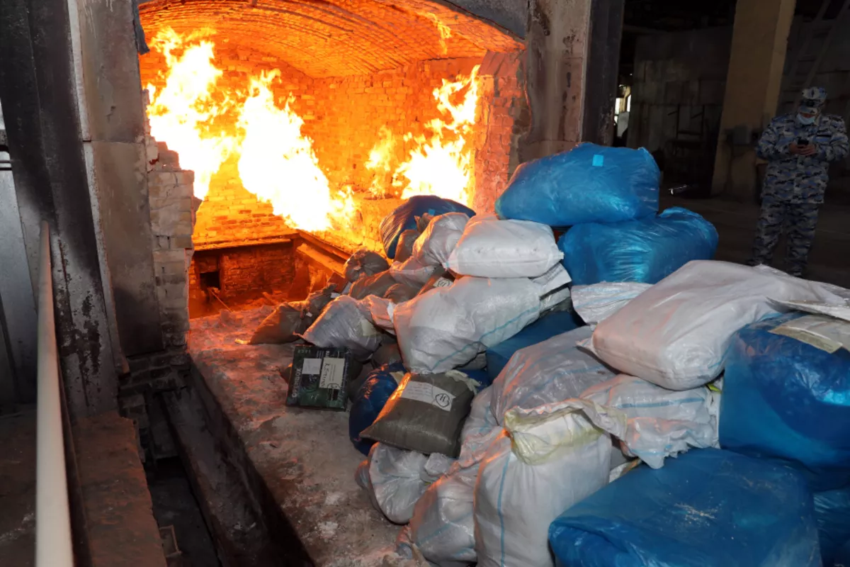 Over 858 kg of Seized Drugs Destroyed in Azerbaijan