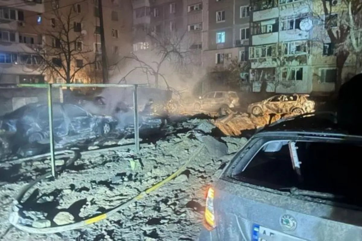 Russian Strike Sparks Fire in Zaporizhzhia Housing Block