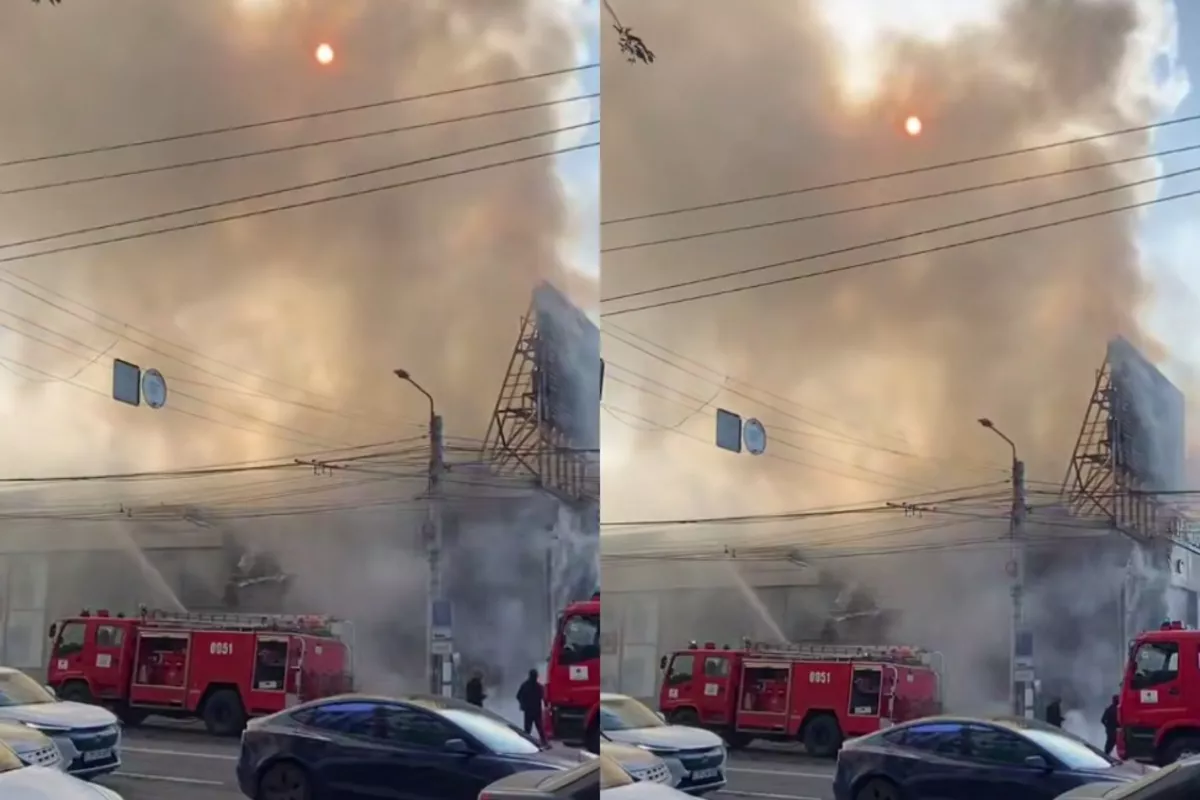 Massive Fire Engulfs Yerevan City Supermarket in Armenian capital
