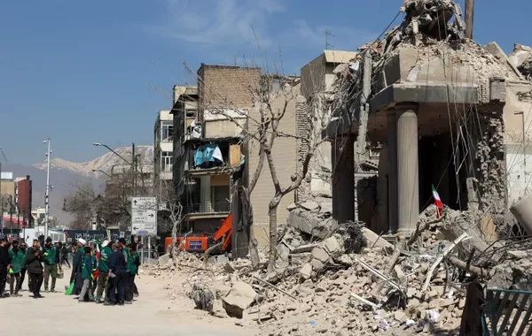 Strikes Leave Tehran Police Station in Ruins - PHOTOS