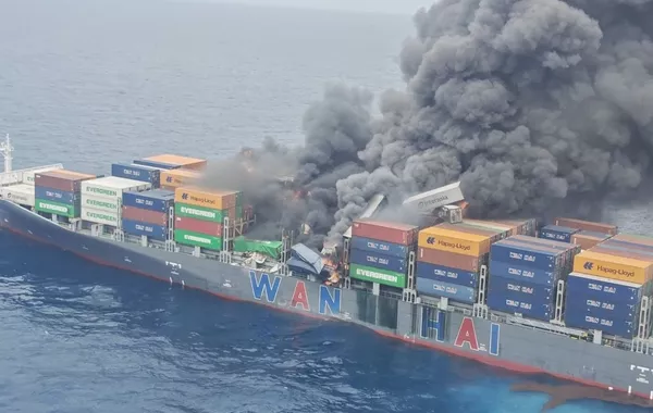 Cargo Vessel Catches Fire North of Dubai: UKMTO