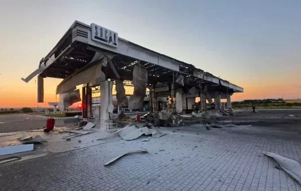 Russia's Overnight Strike on Ukraine Damages SOCAR Fuel Station