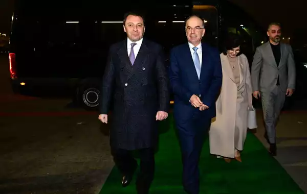 Albania's President Arrives in Azerbaijan