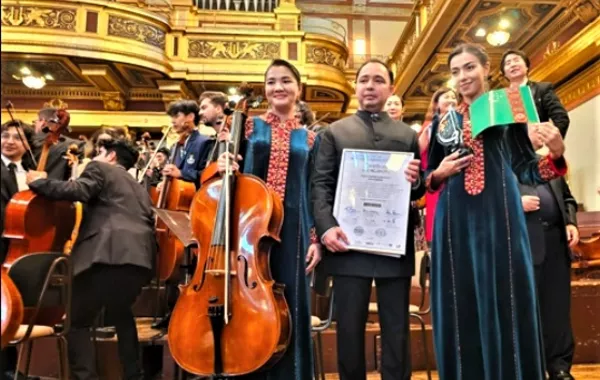 Turkmen Ensemble Triumphs in Vienna with Gold Prize at Global Orchestra Festival