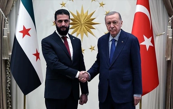 Türkiye's Erdogan Meets with Syrian Interim President Sharaa in Ankara