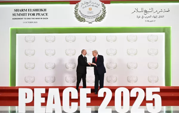 President Ilham Aliyev Participates in Middle East Peace Summit