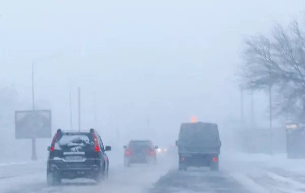 Northwestern Cyclone Brings Snow, High Winds to Kazakhstan