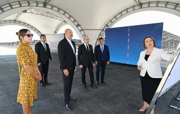 President Aliyev Inspects Construction Progress of Two Solar Power Plants in Nakhchivan