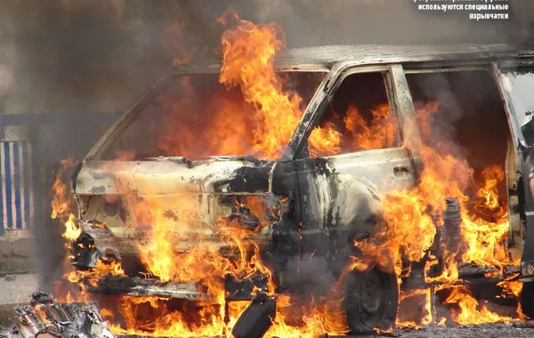 Vehicle Erupts in Moscow Parking Lot
