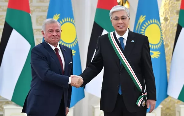 King Abdullah II Awards Tokayev the Supreme Order of the Renaissance