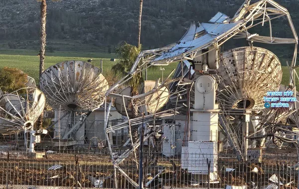 Watch: Moment Iranian Strikes Hit Israeli Satellite Communications Center