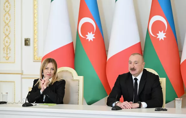 Azerbaijani President Hails Italy's Leading Role in Implementation of Garabagh, East Zangezur Projects