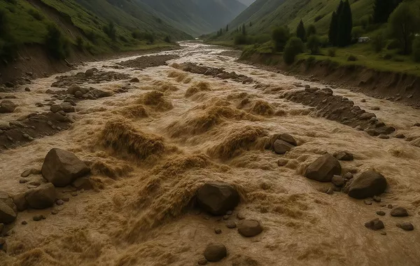Mudslide Hits Kyrgyzstan, Damages Highway Section