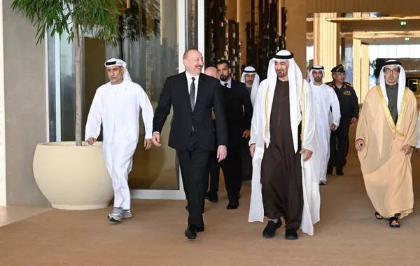 President Ilham Aliyev Arrives in UAE for Official Visit