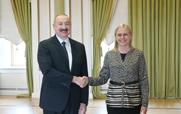 President Ilham Aliyev Meets with OSCE Chairperson-in-Office and Delegation