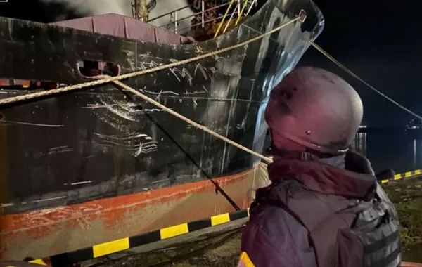 Russian Strike Damages Lebanese-Flagged Ship in Odesa