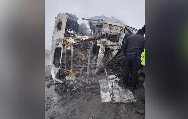 Two People Died in a Fire in a Fuel Tanker on the Bishkek-Osh Highway