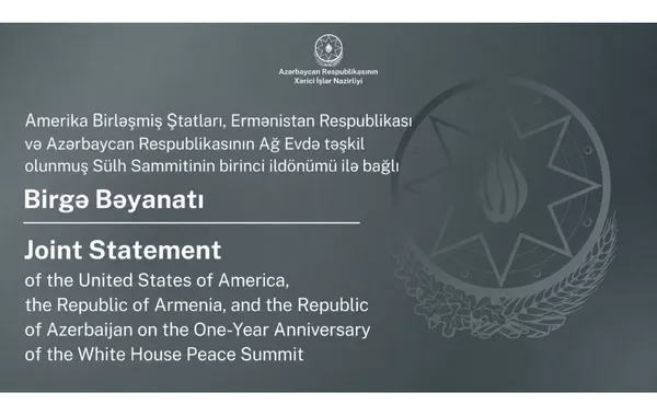 U.S., Armenia and Azerbaijan Reaffirm Peace Commitments One Year After White House Summit