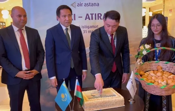 First Direct Flight from Atyrau Lands in Baku
