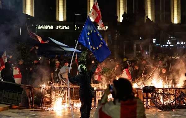 Georgian Protests Continue for Second Day Following Disputed Local Elections