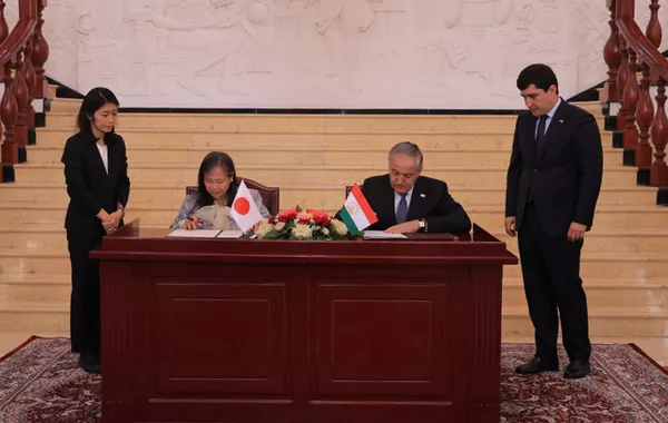 Tajikistan and Japan Sign Notes on Human Resource Development Scholarship Project