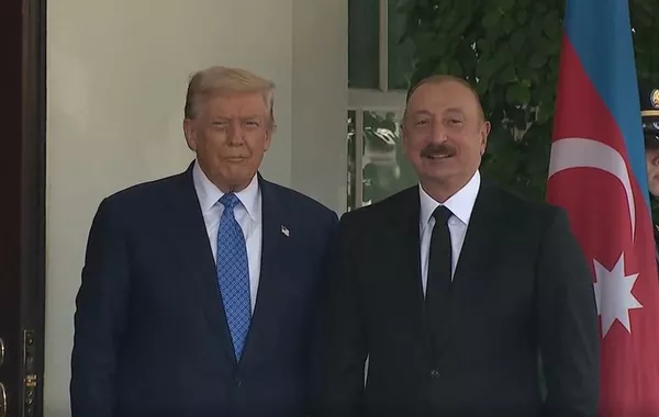 President Ilham Aliyev Arrives at White House for Meeting with Donald Trump