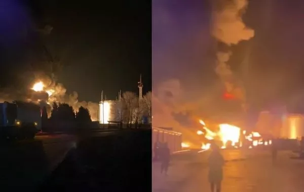 Massive Explosion Rocks Oil Depot in Russia After Drone Strike – VIDEO/PHOTO