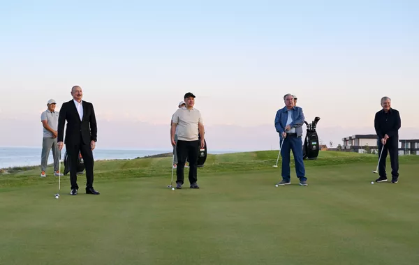 Presidents of Azerbaijan, Kyrgyzstan, Uzbekistan, Tajikistan Attend Inauguration of Cholpon-Ata Golf Club