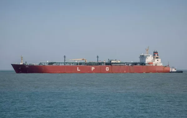 LPG Tanker Hit By Projectile Debris Near Strait of Hormuz