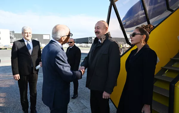 President Ilham Aliyev Arrives in Denmark for Working Visit