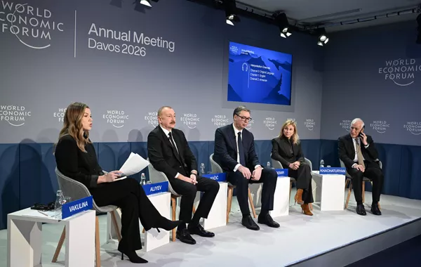 President Aliyev Attends Panel on Eurasia's Economic Identity at WEF