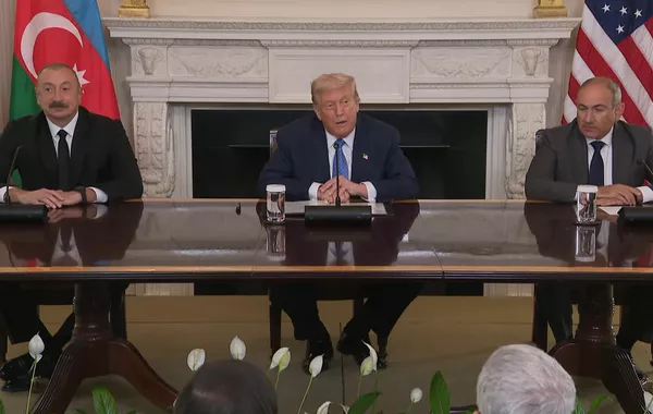 Trilateral Meeting Between Donald Trump, Ilham Aliyev, and Nikol Pashinyan Underway – LIVE
