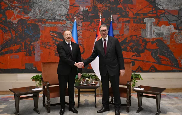 President Ilham Aliyev Held One-On-One Meeting With Serbian President Aleksandar Vučić in Belgrade